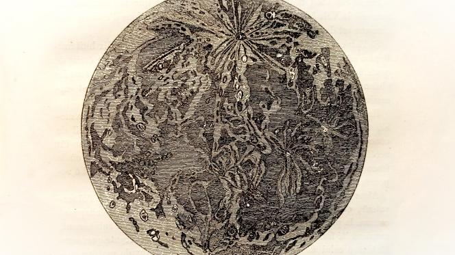 La lune. Gravure