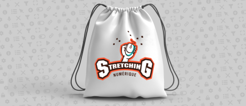 visuel sac de sport fermé stretching numérique