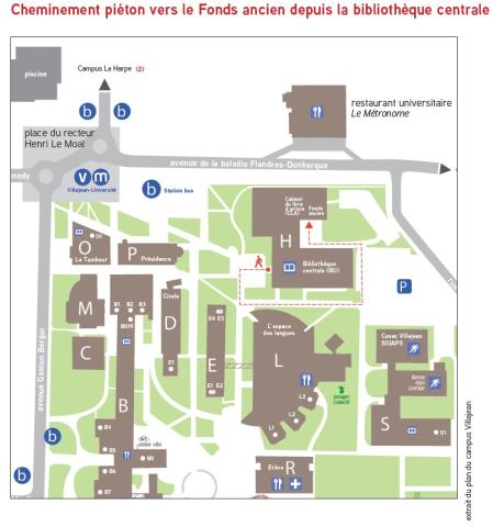 Cheminement vers le fonds ancien (Plan)